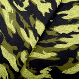 Gebreide Wollen stof Army Geel