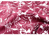 Poly Satin Maua Wine Red