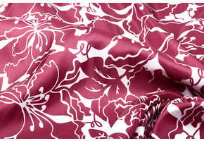 Poly Satin Maua Wine Red