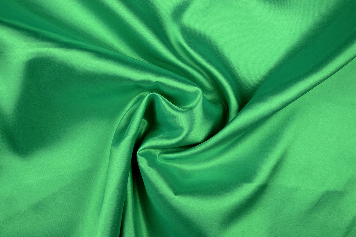 Hunter Green Poly Satin Fabric