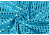 Sequins on Lurex Aqua