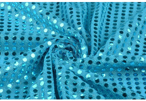 Sequins on Lurex Aqua