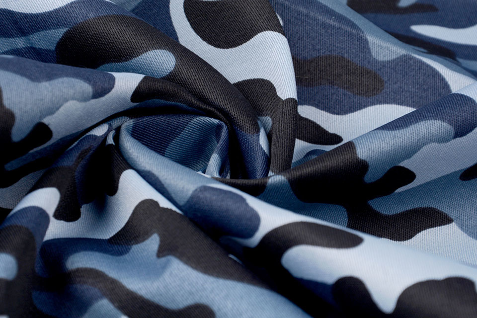 Army Polyester Cotton Navy - YES Fabrics