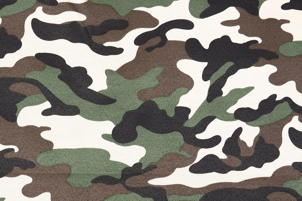 Army Polyester Cotton Dark Brown Green - YES Fabrics