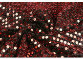 Sequins on Lurex Black-Red