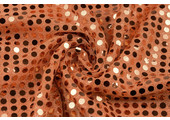 Sequins on Lurex Orange Brique
