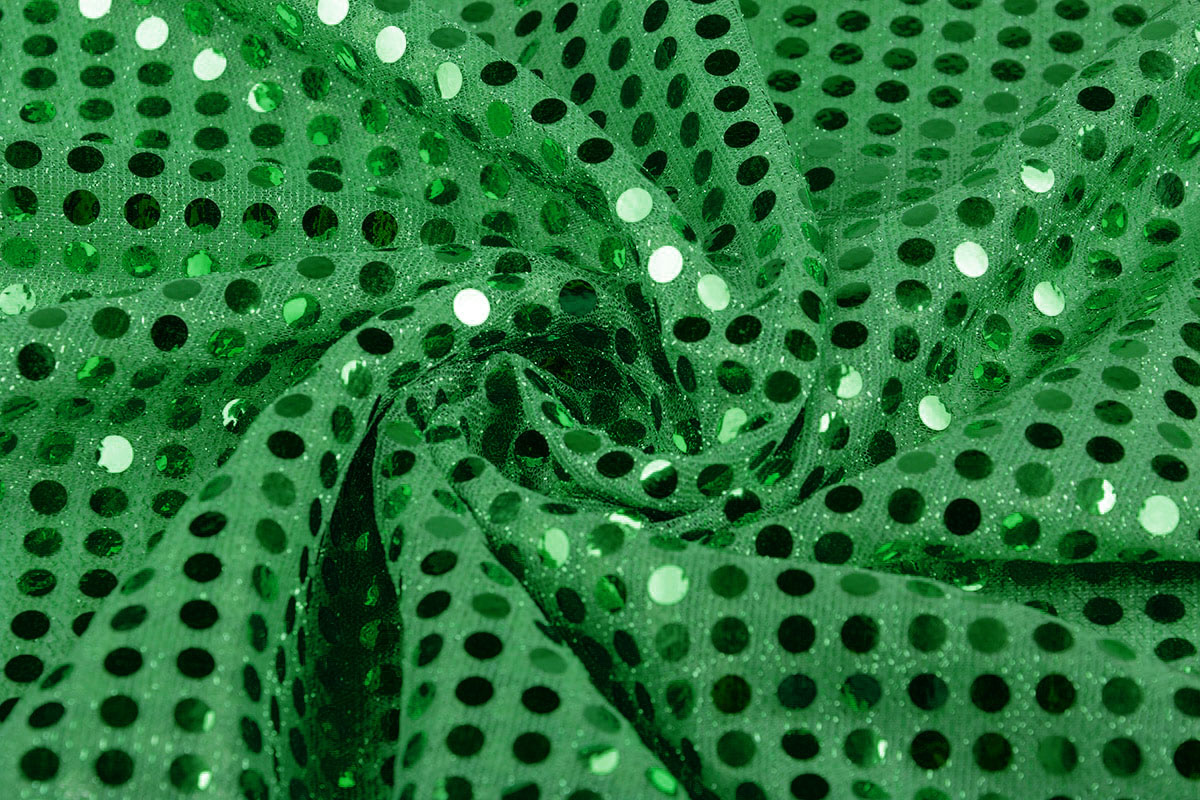 Pailletten auf Lurex Grasgrün
