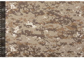 Polyester Cotton Pixels Brown