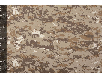 Polyester Baumwolle Pixels Braun