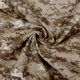 Polyester Cotton Pixels Brown