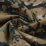 Polyester Baumwolle Pixels Armeegrün