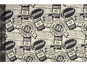 Polyester Cotton  Emblems Enyce Beige