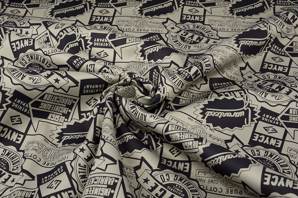 Polyester Cotton Emblems Enyce Beige