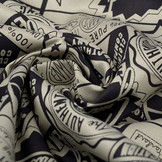 Polyester Cotton  Emblems Enyce Beige