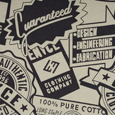 Polyester Cotton  Emblems Enyce Beige