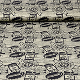 Polyester Cotton  Emblems Enyce Beige