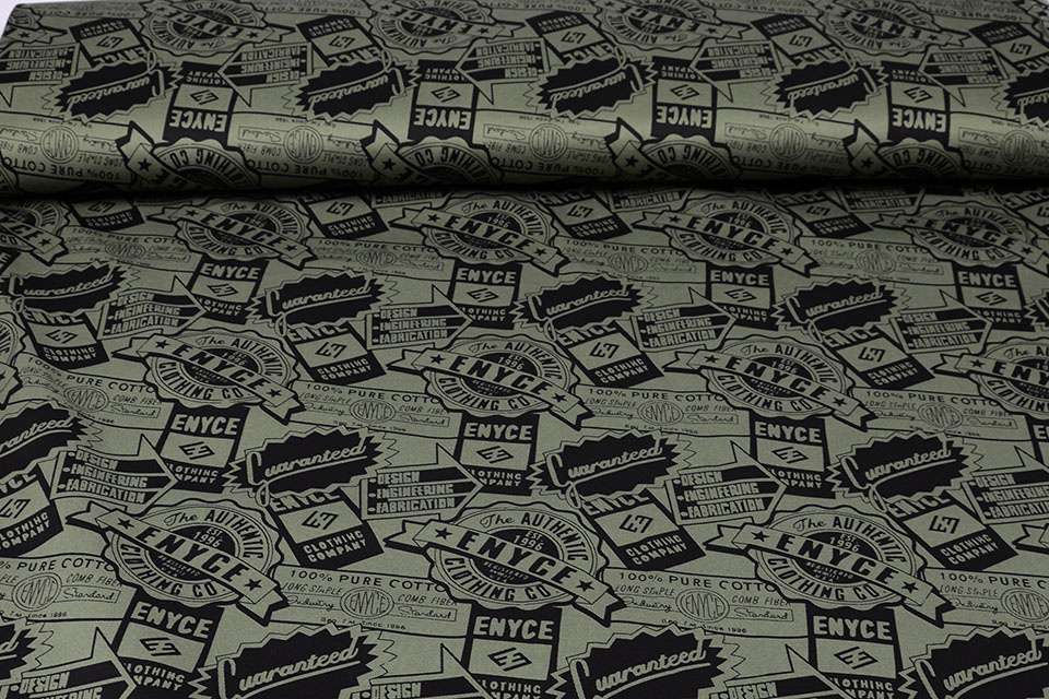 Polyester Katoen Emblemen Enyce Army Groen