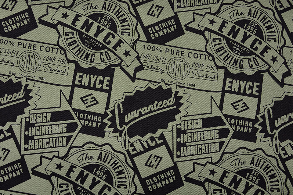 Polyester Katoen Emblemen Enyce Army Groen