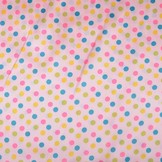 Poly Satin Pink Dots Multi