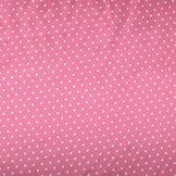 Poly Satijn Stippen Roze Wit