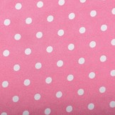 Poly Satin Dots Pink White
