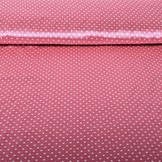 Poly Satijn Stippen Roze Wit