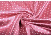 Poly Satin Dots Pink White