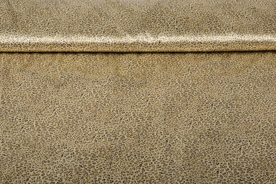 Polyester-Satin Pantherdruck Gold