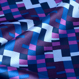 Polyester-Satin Ifomu Blau Lila