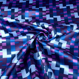 Poly Satijn Ifomu Blauw Paars