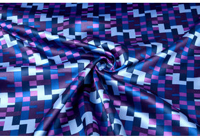 Poly Satin Ifomu Blue Purple