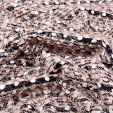 Fancy Bouclé Stripe Black Powder Pink