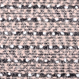 Fancy Bouclé Streifen Schwarz Puderrosa