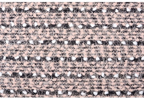 Fancy Bouclé Stripe Black Powder Pink