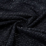 Bouclé fijn paillet Streep Marine