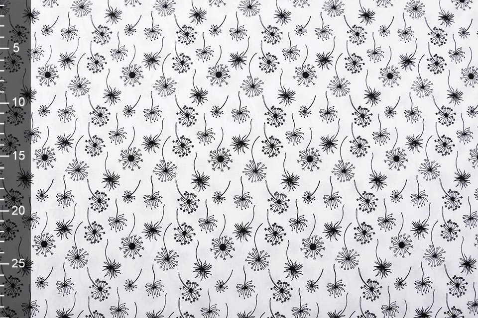 100% Cotton Dandelion Black