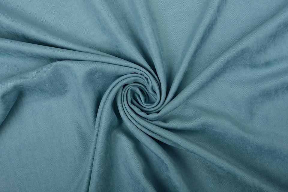 Cupro Suedine Jeans Blauw