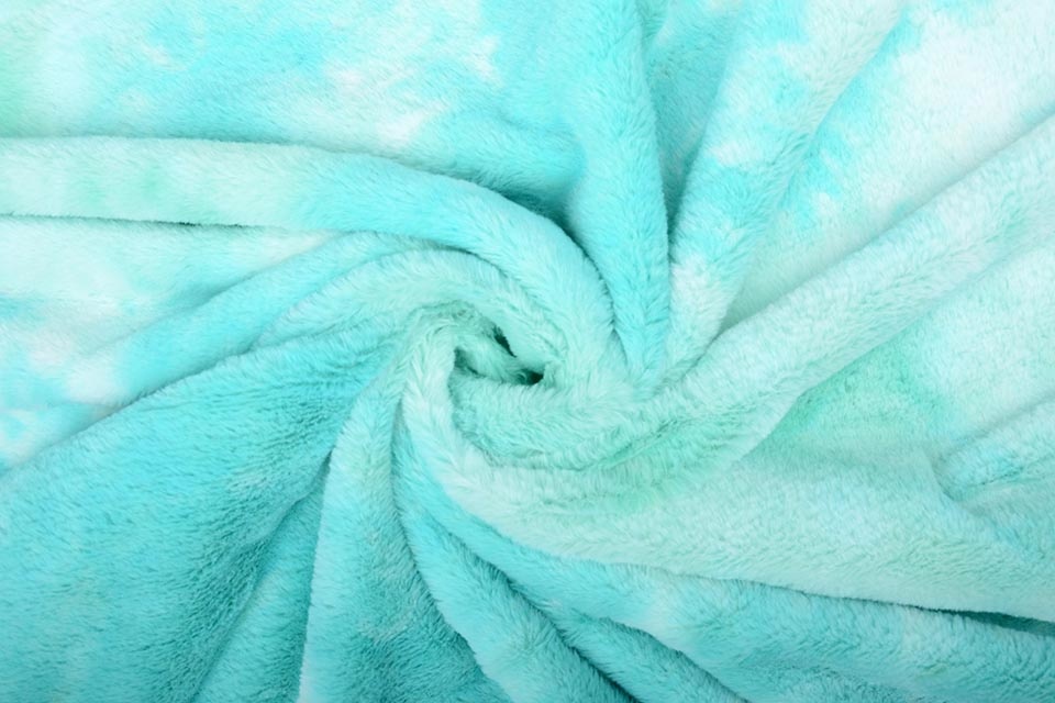 Kort Harige Bont Multi Color Mint Groen