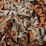 Mesh Bloem Lint Oranje Beige