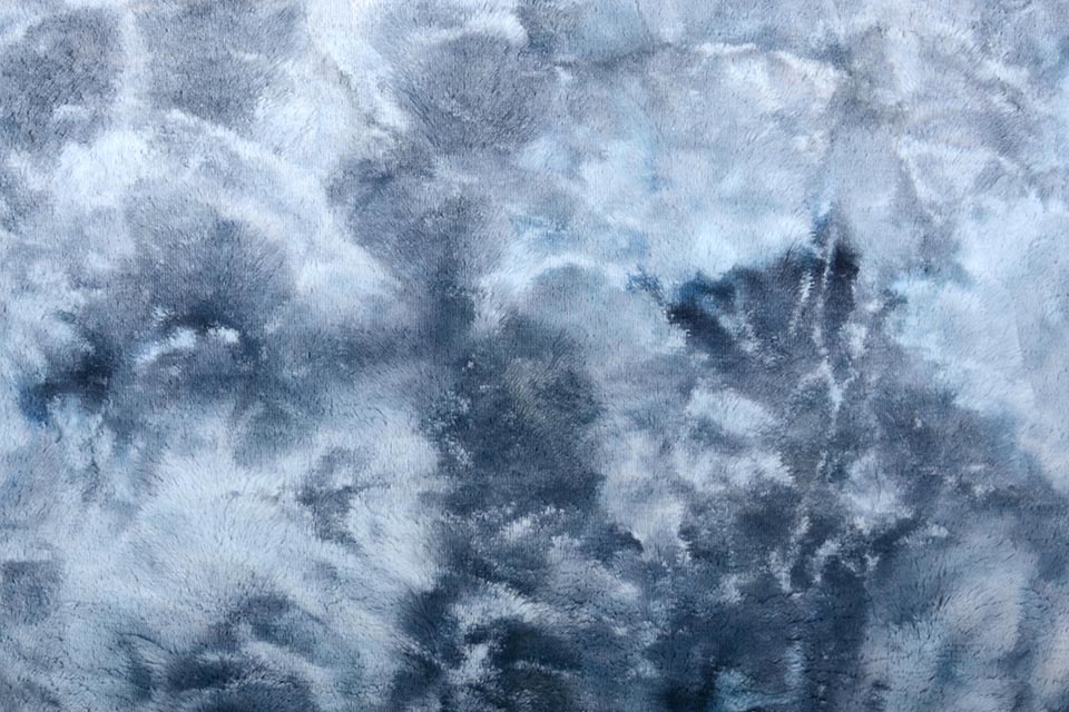 Tie-Dye Pelz Blau