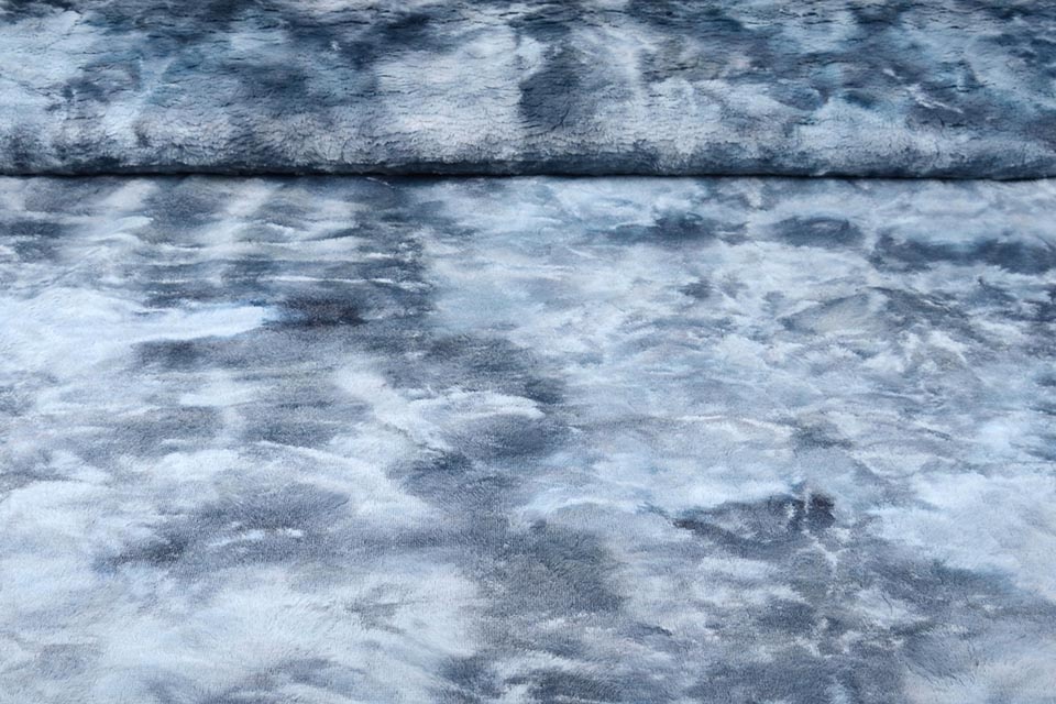 Tie-Dye Pelz Blau