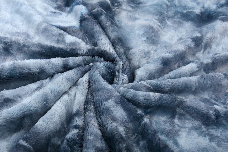 Tie-Dye Pelz Blau