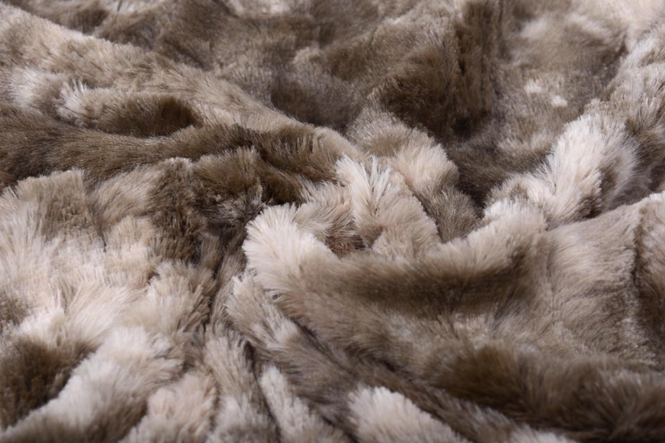 Tie-Dye Fur Brown Pink