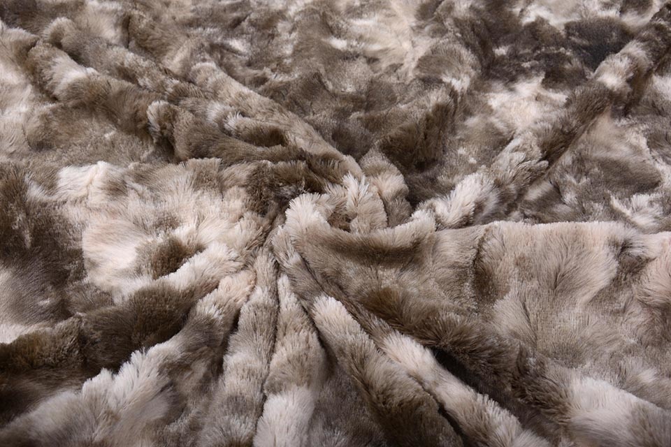Tie-Dye Fur Brown Pink