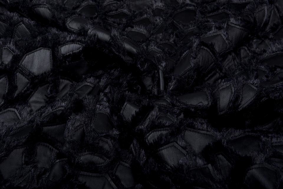 Pelz / Leder Schwarz