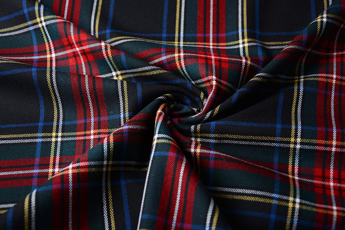 Scottish checks stretch 3 Black