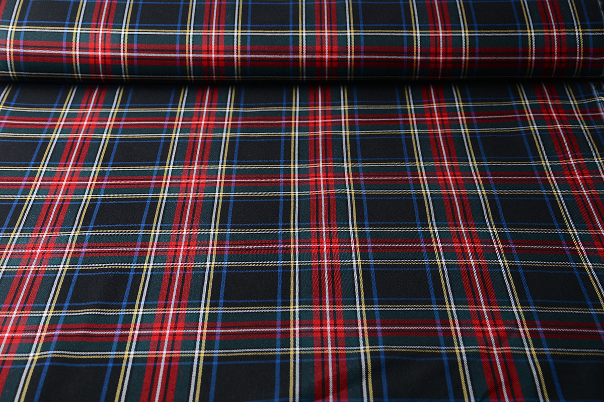 Scottish checks stretch 3 Black