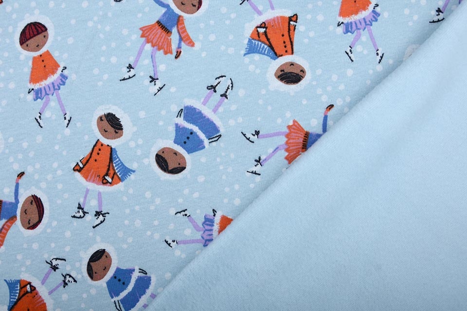 SweatStoff Alpenfleece Eislauf Mädchen Hellblau