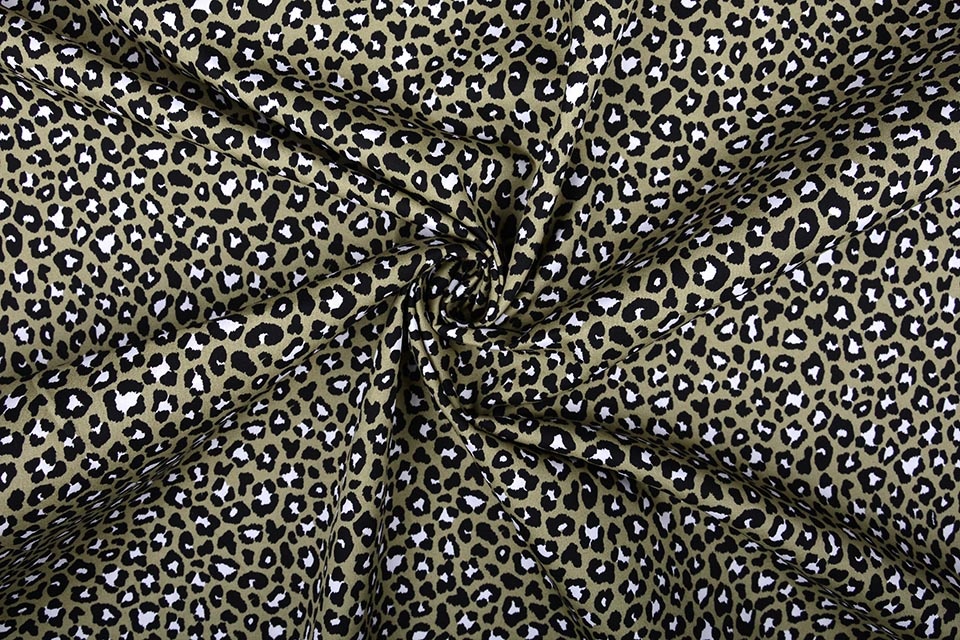 100% Katoen Panterprint Army Groen