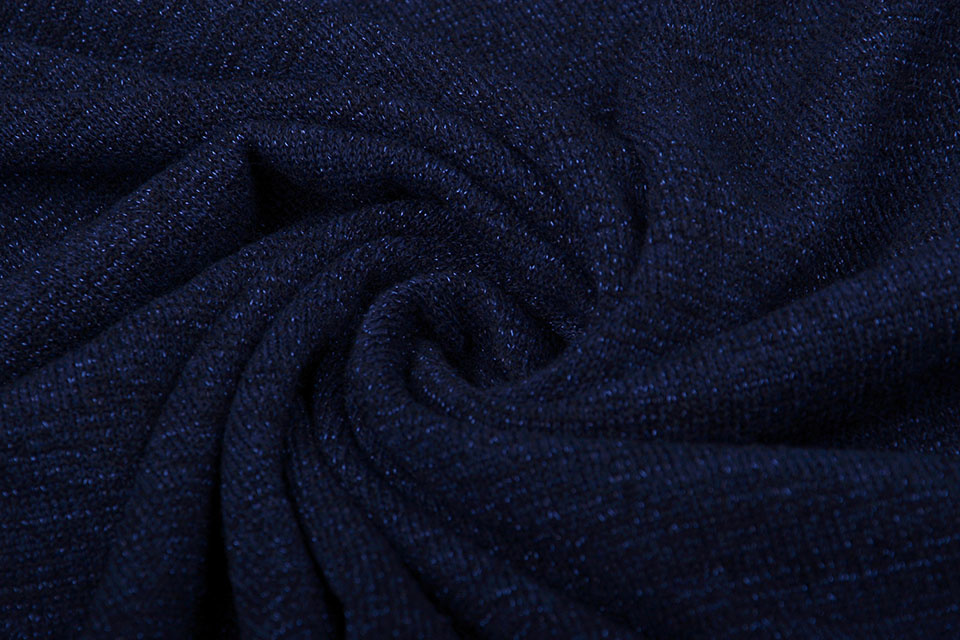 Jersey Lurex Donker Blauw Glitter